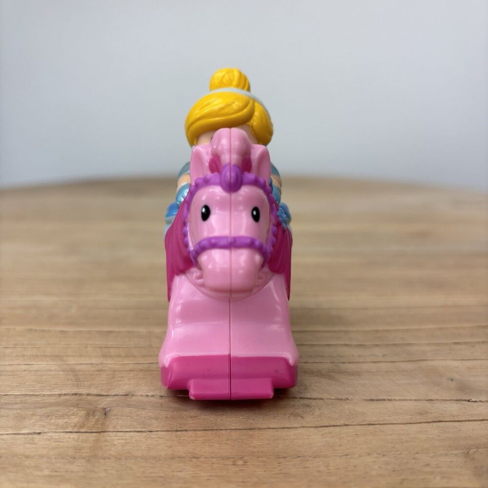 Little People Klip Klop Disney Princess Cinderella Horse Pink RARE Fisher Price - Picture 8 of 14